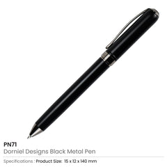Premium Matte Black Executive Metal Pen – Twist Action