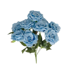 Artificial Blue Rose Bunch x 3