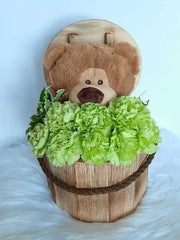 Green Blooms in a Bucket