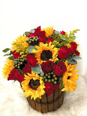 Glamorous Sunflower Bucket  Arrangement