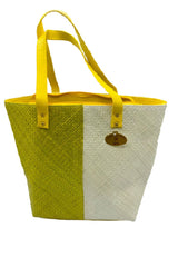 Yellow Fashionable Handmade Woven Handbag
