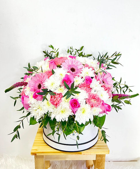 Pastel Fresh Flowers in a Box