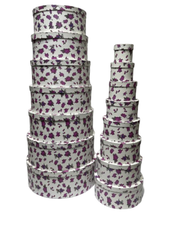 Round Box Floral Printed