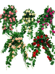Artificial Assorted Hanging Rose 80cm x 3pcs