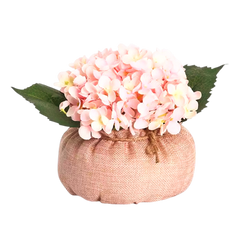 Hydrangea in Burlap Bag
