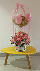 Hot AIr Balloon & Flower Arrangement
