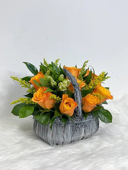 Orange Flower in a Basket