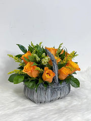 Orange Flower in a Basket