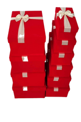Velvet Rectangle Box with Ribbon Top