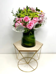 Mixed Stylish Flowers in a Vase