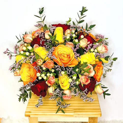 Special Fresh FlowersinMarble Vase