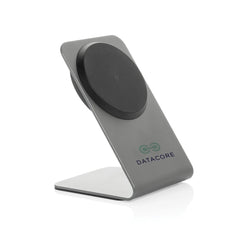 Executive 15W Magnetic Wireless Charging Stand – Recycled Aluminum Edition (Grey)