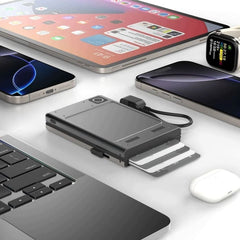 Executive 5,000mAh 3-in-1 Card Wallet & Powerbank – Stealth Black