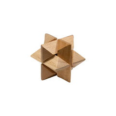 3-in-1 Premium Wooden Brain Teaser Puzzle Set with Sliding Box