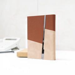 A5 Premium Notebook with Metal Foldable Closure (Brown)