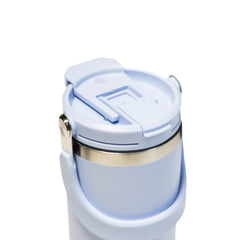 Premium Insulated Tumbler with Handle and Sipper (Ice Blue)