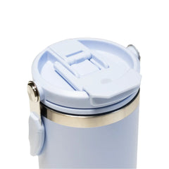 Premium Insulated Tumbler with Handle and Sipper (Ice Blue)