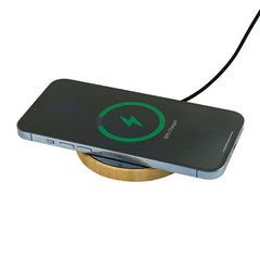 Bamboo Wireless Charger 15W Fast Charging with LED Logo