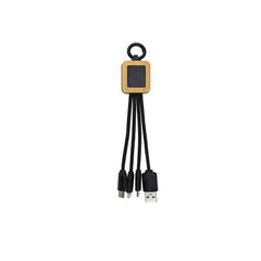 Bamboo Light Up Logo Multi-Charging Cables Type C
