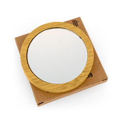 Bamboo Pocket Mirrors – Round-Shaped, Lightweight & Portable