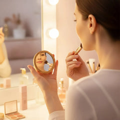 Bamboo Pocket Mirrors – Round-Shaped, Lightweight & Portable