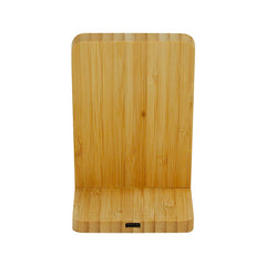 Bamboo Fast Wireless Charger Stand 15W with LED Logo