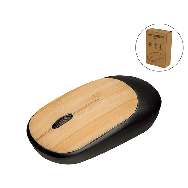 Bamboo Wireless Mouse in Black Color