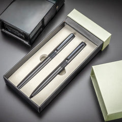 Executive Dual Metal Pen Set – Matte Black Edition