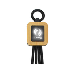 Bamboo Light Up Logo Multi-Charging Cables Type C