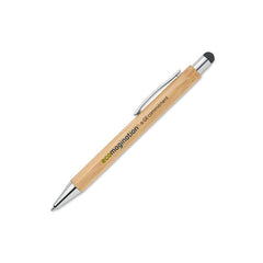 Bamboo Pens with Stylus & Blue Color Ink