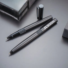 Executive Dual Metal Pen Set – Matte Black Edition
