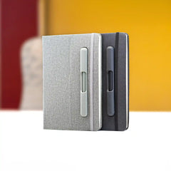 Executive PU + RPET Notebook with Integrated Mobile & Pen Holder