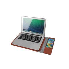 CAMDEN - Giftology 14" Felt Laptop Sleeve With 15W Magnetic Charger - Tan