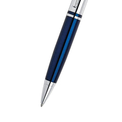 Cross Calais™ Chrome/Blue Lacquer with Polished Chrome Appointments Ballpoint Pen