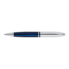 Cross Calais™ Chrome/Blue Lacquer with Polished Chrome Appointments Ballpoint Pen