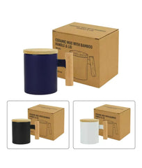 UAE Day Coffee Mugs with Bamboo Handle and Lid 380ml