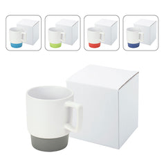 Ceramic Mugs with Bottom Clay in 12 Oz, Matte Finish