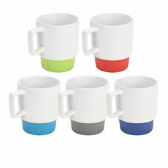 Ceramic Mugs with Bottom Clay in 12 Oz, Matte Finish