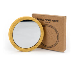 Bamboo Pocket Mirrors – Round-Shaped, Lightweight & Portable