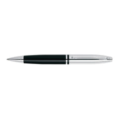 Cross Calais™ Chrome/Black Lacquer with Polished Chrome Appointments Ballpoint Pen