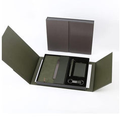 BUSINESS SET – Premium 5-Piece Professional Gift Set with PU Notebook, Metal Pen, Card Holder & Keychain in Elegant Box