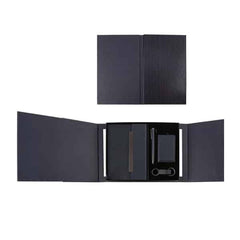 BUSINESS SET – Premium 5-Piece Professional Gift Set with PU Notebook, Metal Pen, Card Holder & Keychain in Elegant Box
