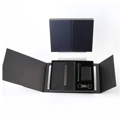 BUSINESS SET – Premium 5-Piece Professional Gift Set with PU Notebook, Metal Pen, Card Holder & Keychain in Elegant Box