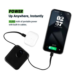 Fast Charging Digital Powerbank 38.5Wh, Built-in Type-C, 10K mAh