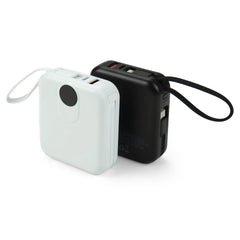 Fast Charging Digital Powerbank 38.5Wh, Built-in Type-C, 10K mAh