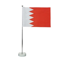 Flag with Metal Pole & Clear Glass Round Base