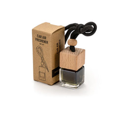 Hanging Car Diffuser Bottle with Bamboo Lid – Black Ice Fragrance
