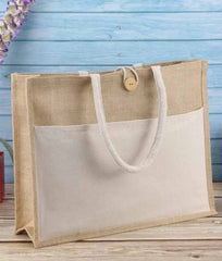 UAE Day Jute Bags with Cotton Pocket and Handle