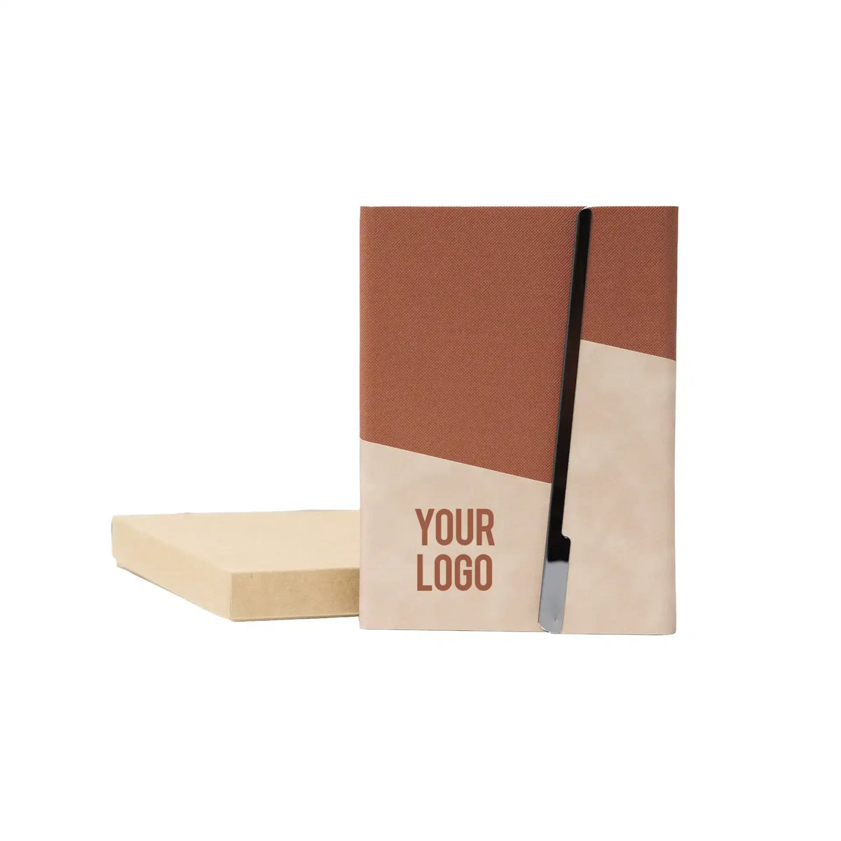 A5 Premium Notebook with Metal Foldable Closure (Brown)