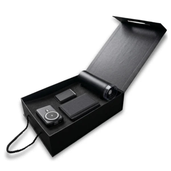 Executive 4-Piece Smart Travel & Tech Gift Set – Black Edition